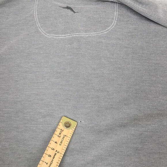 Tommy Bahama Shirt‎ Mens XL Grey Short Sleeve Polo Embroidered Tencel Blend - Picture 10 of 10